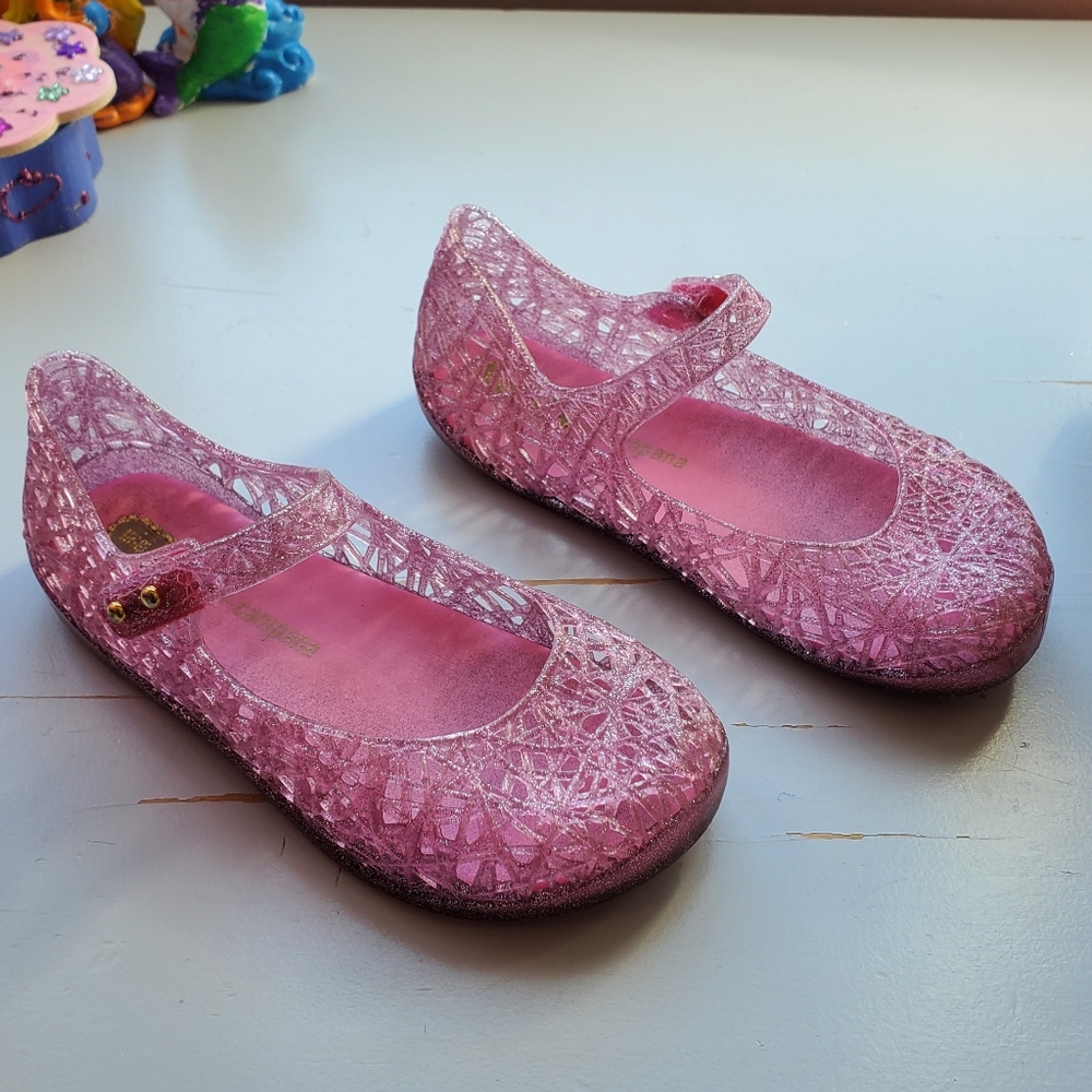 Mini Melissa Campana glitter Mary Jane sz 10